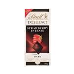 Lindt Excellence Strawberry Intense Dark Chocolate Bars Imported